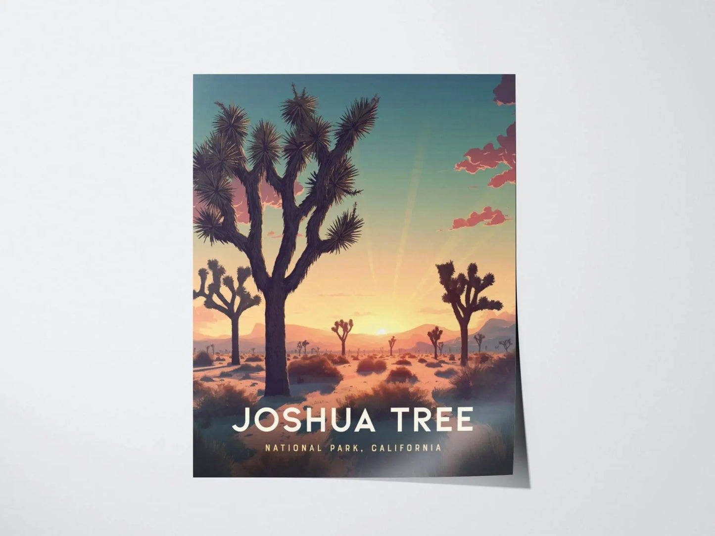 Joshua Tree California Travel Print Wall Art, Joshua Tree National Park Travel Poster, National Parks Traveler Gift, Airbnb Home Decor Art