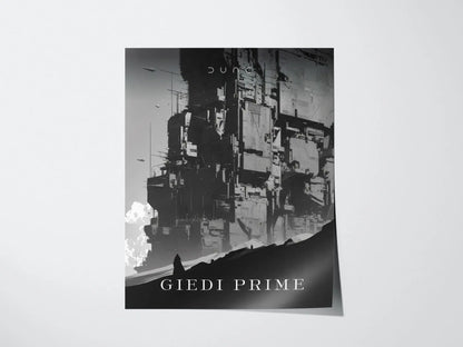 Dune Giedi Prime Poster 2021 2024, Minimalist Poster, Dune Poster, Giedi Prime Print, Austin Butler, Dave Bautista, Zendaya, Wall Art Decor