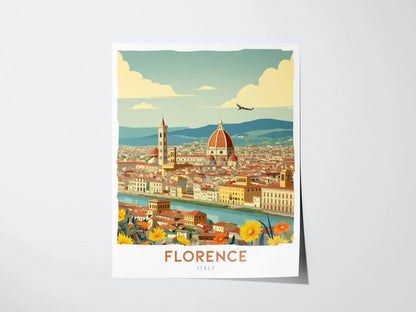 Florence Travel Print, Florence City Italy Travel Poster Print, Italy Florence City Wall Art, Florence Italian Travel Poster, Home Decor Art