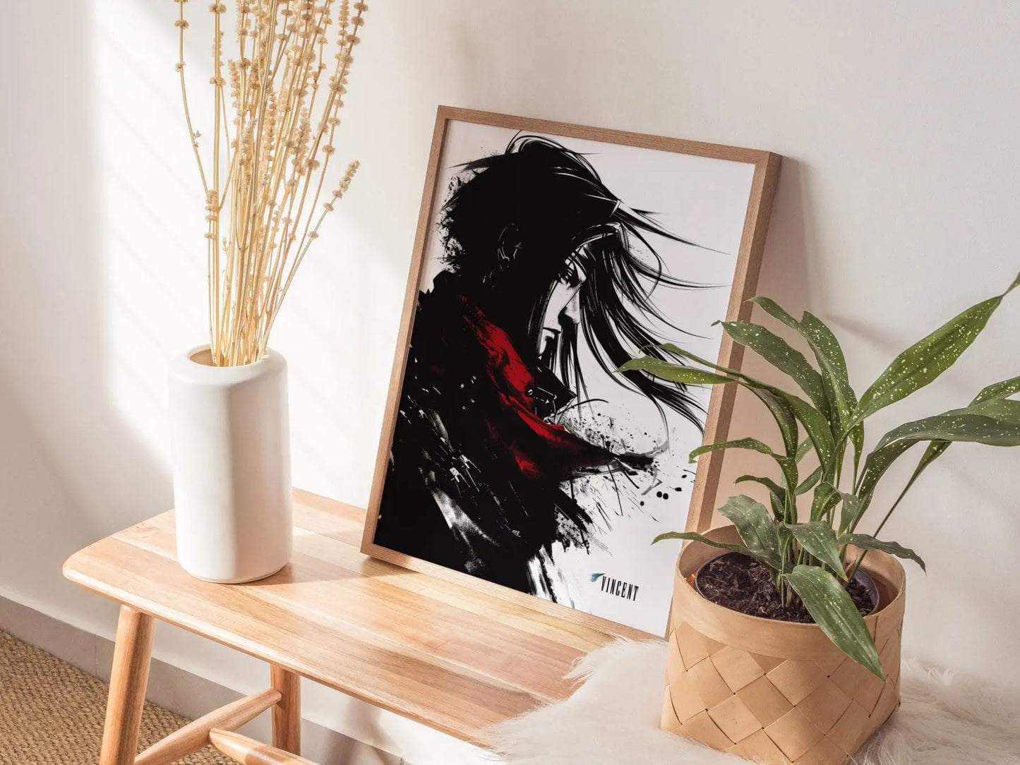 Vincent Final Fantasy VII  Framed Wall Art - Limited Edition Print, FF7 Vincent Valentine Poster, Final Fantasy VII Rebirth, Gamer Decor Art