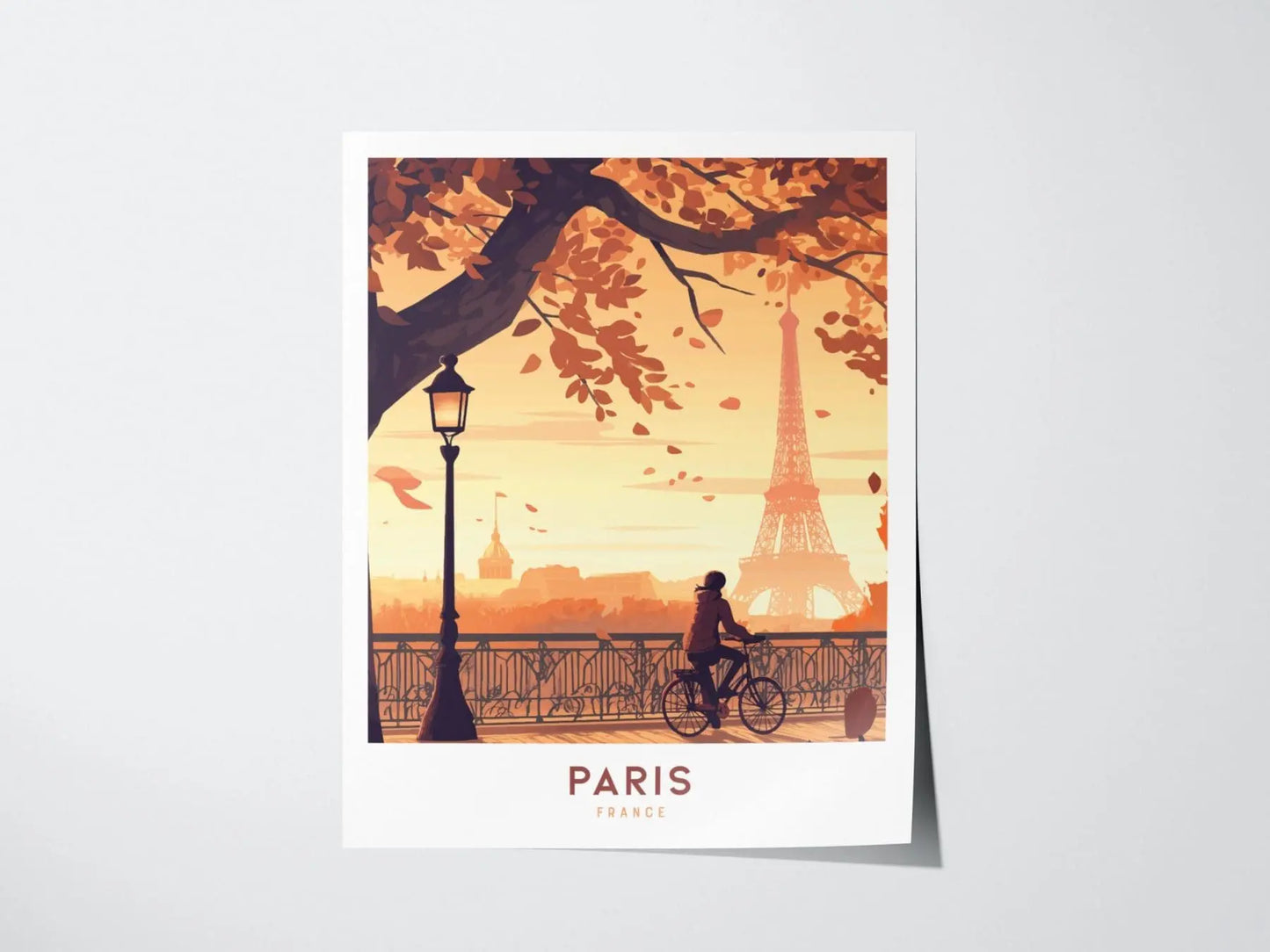 Paris Travel Print Framed Wall Art, Eiffel Tower Paris France Travel Poster, Europe Travel Poster, Traveler Home Decor, France Traveler Gift