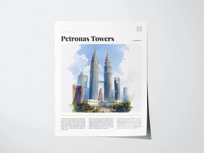 Kuala Lumpur Skyline Framed Poster, Petronas Towers Malaysia Poster, Kuala Lumpur Art, Kuala Lumpur Print, Malaysia Petronas Towers Decor