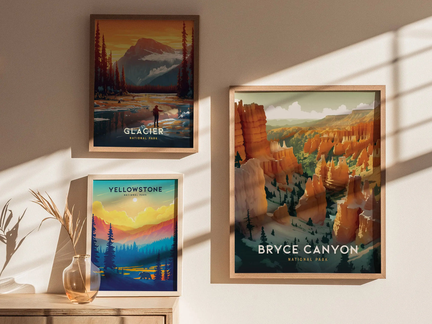 Bryce Canyon National Park Framed Travel Print, Bryce Canyon National Park Travel Poster, National Park Wall Art, Utah Travel Wall Decor Art