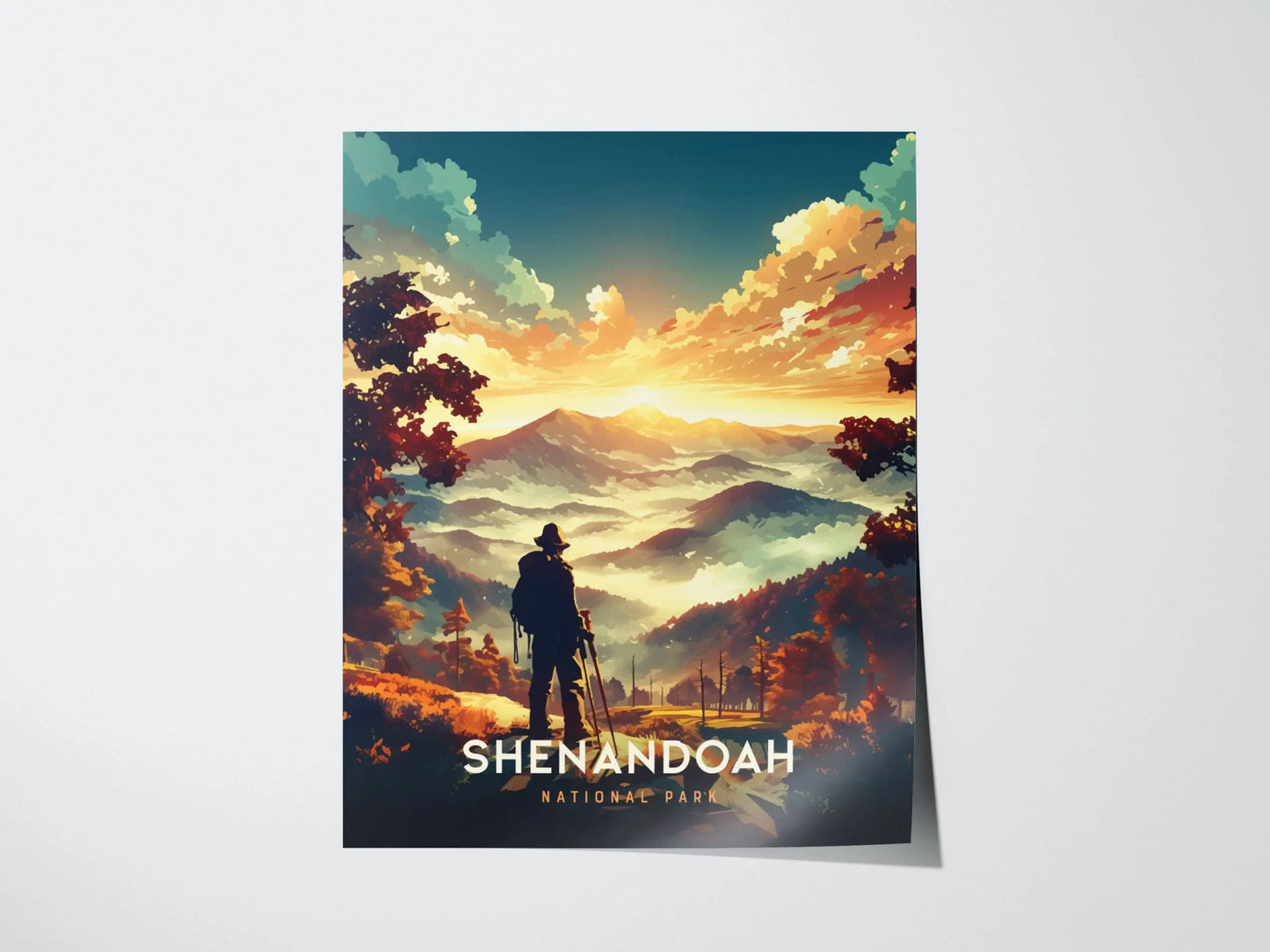 Shenandoah National Park Poster, Blue Ridge Mountains Wall Art, Virginia Nature Print, Framed/Unframed Park Artwork, Shenandoah Valley Gift