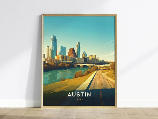 Austin Texas Framed Print, Austin Skyline, Austin Texas Poster, Austin TX Print, Austin Art, Austin Artwork, Austin Photography, Texas Print