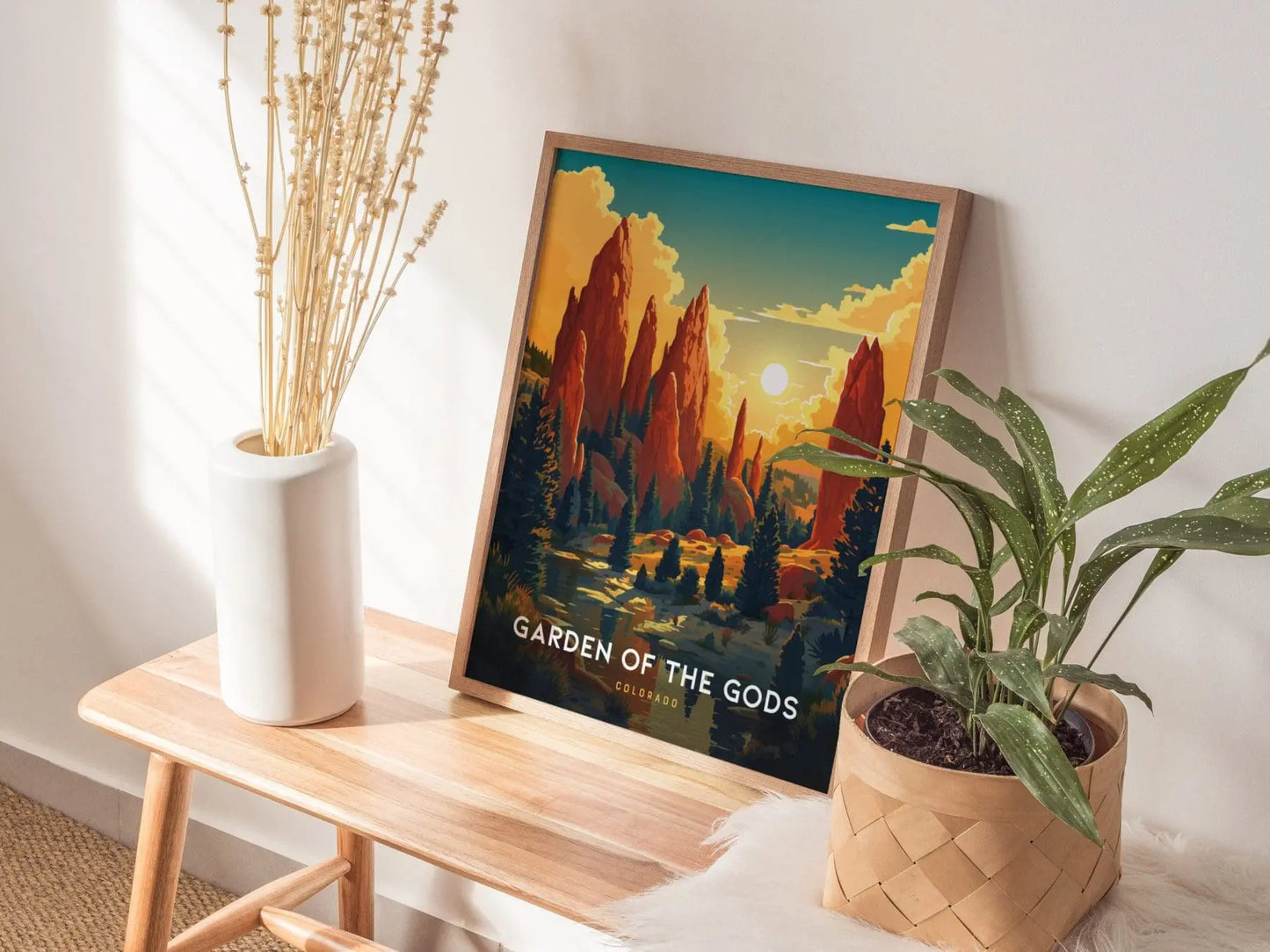 Garden of the Gods Colorado Poster, Scenic Park Wall Art, Framed/Unframed Landscape Print, Nature Hiking Decor, Colorado Springs Decor Gift