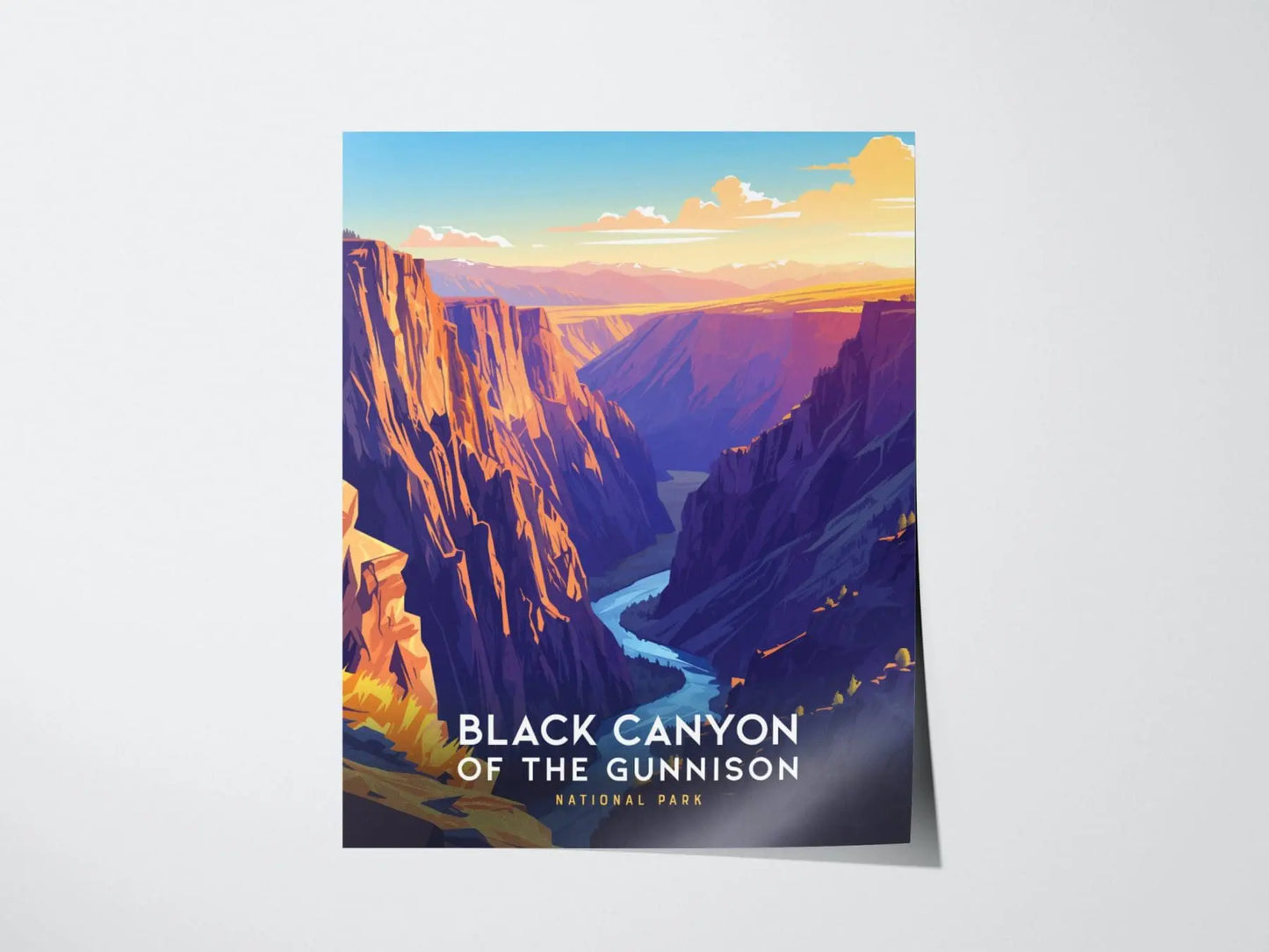 Black Canyon of the Gunnison National Park Poster, Colorado Canyon Wall Art, Framed/Unframed Nature Print, Hiking Trail Decor, Colorado Gift