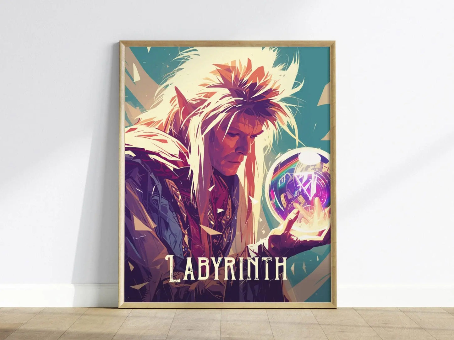 Labyrinth Film Framed Poster, 80s Nostalgia Wall Art | Classic Jim Henson 1980s Nostalgic Movie David Bowie Fan Fantasy Nostalgia Decor Gift