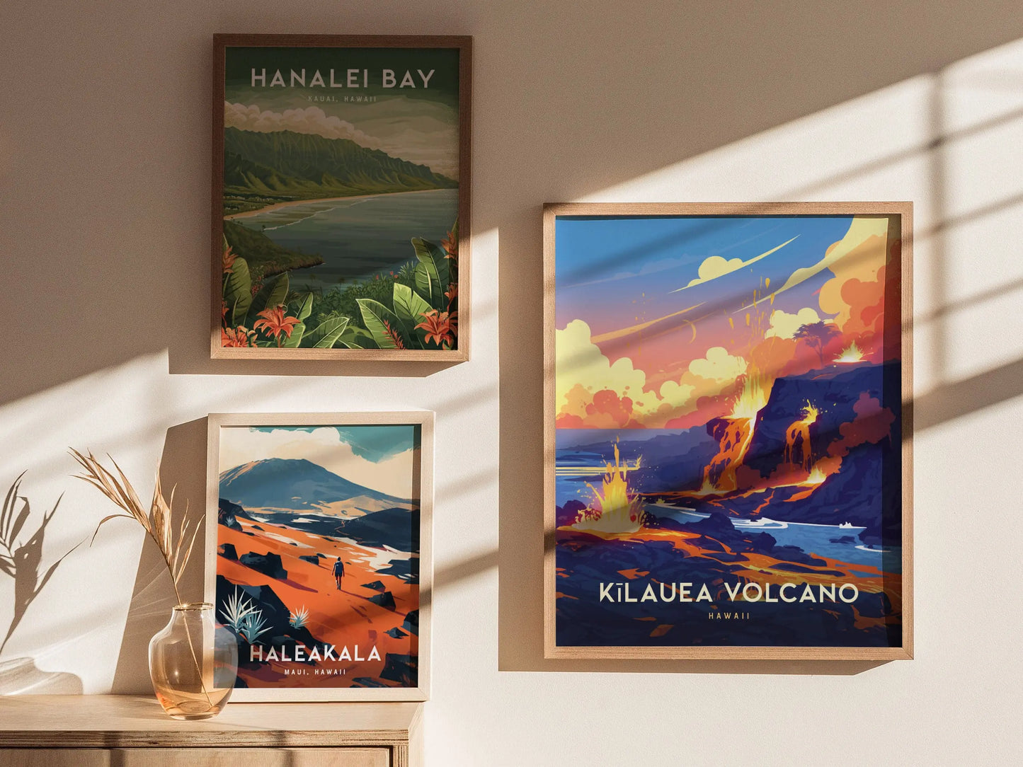 Kilauea Volcano Hawaii Poster, Volcano Landscape Art, Framed/Unframed Nature Print, Volcanic Decor, Big Island Gift, Hawaii Airbnb Decor