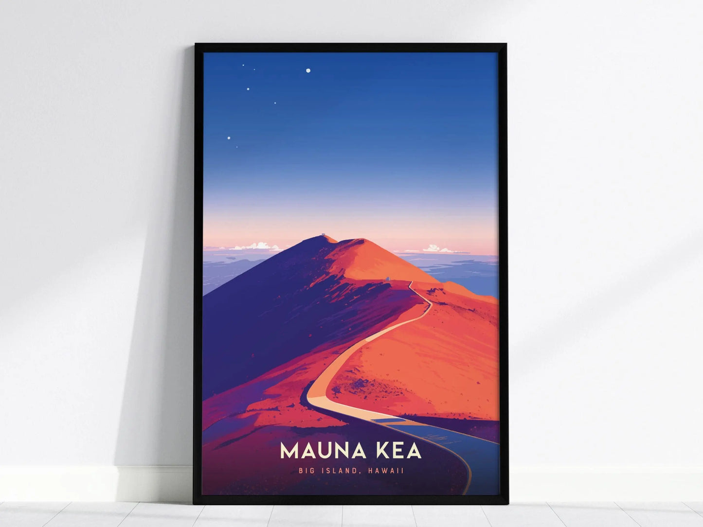 Mauna Kea Summit Poster, Big Island Hawaii, Star Gazing Print, Framed/Unframed Nature Art, Hawaiian Landscape Gift, Hawaii Airbnb Decor