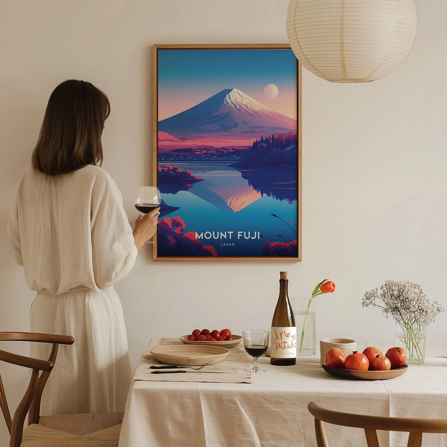 Mount Fuji, Japan Poster - Iconic Mountain Landscape, Framed/Unframed, Ideal for Hikers and Japan Vacationers, Airbnb Wall Art Decor