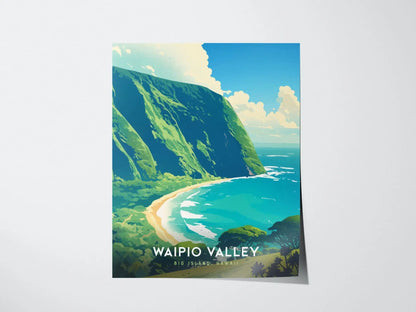 Waipio Valley Lookout Poster, Big Island Hawaii - Exquisite Panoramic Landscape View, Home or Office Wall Art, Available Framed/Unframed