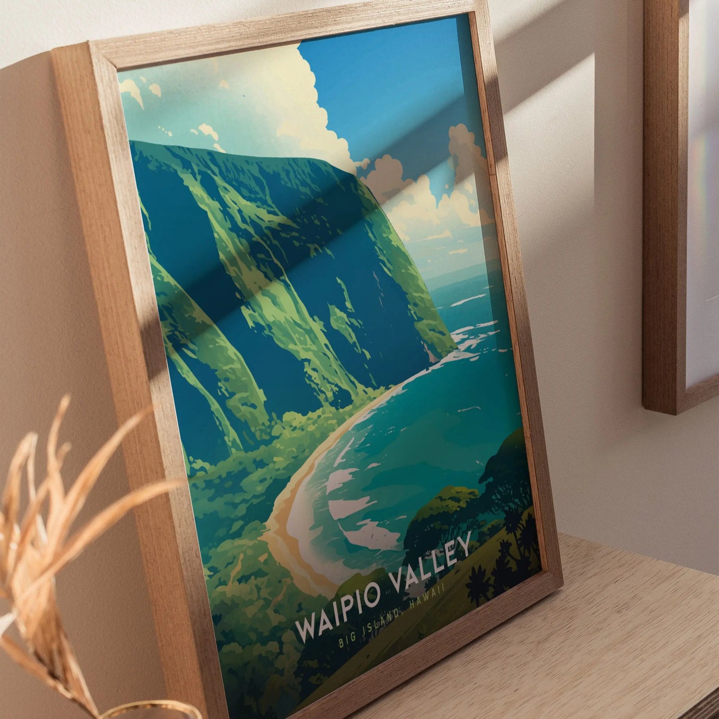 Waipio Valley Lookout Poster, Big Island Hawaii - Exquisite Panoramic Landscape View, Home or Office Wall Art, Available Framed/Unframed