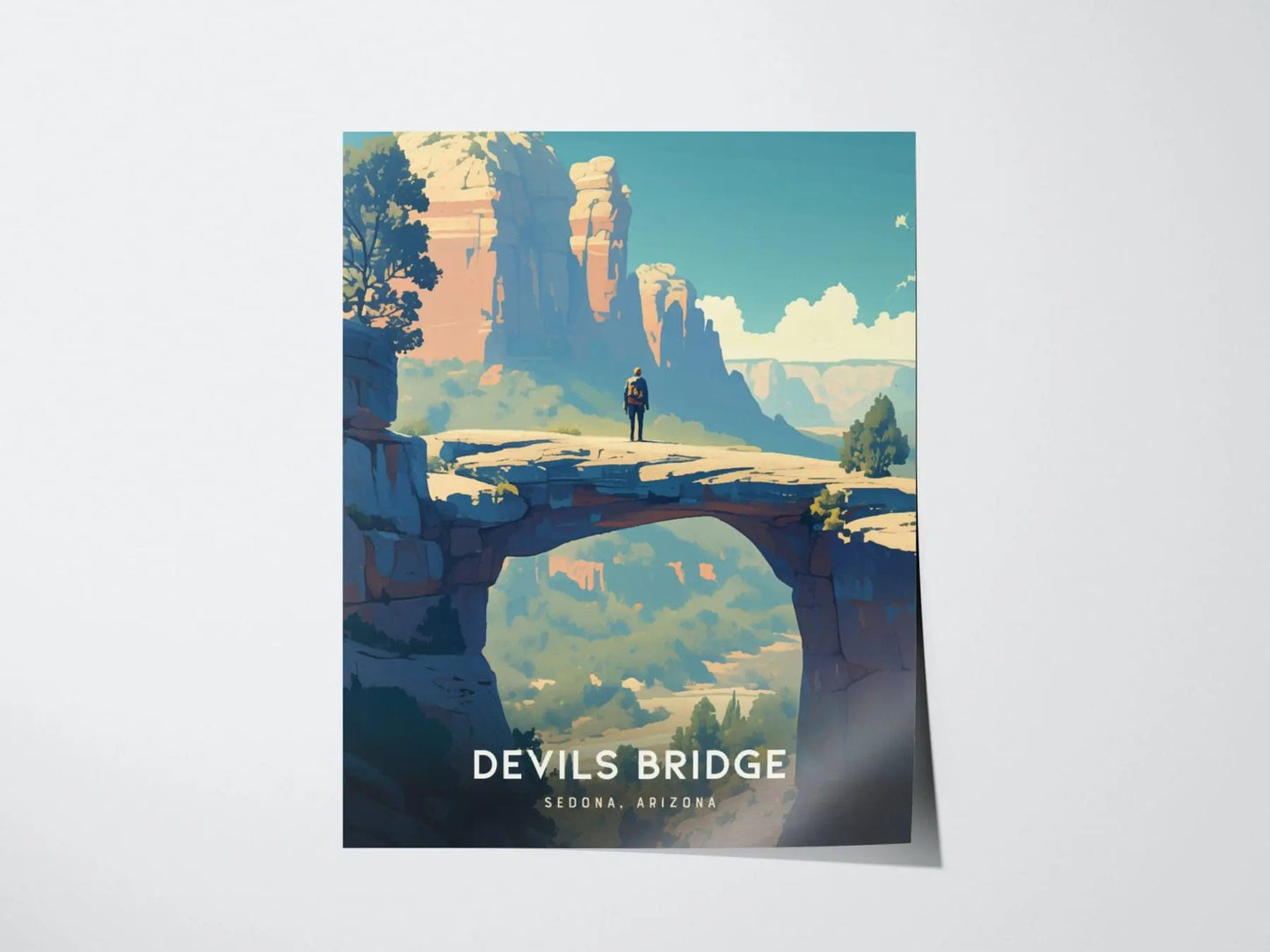 Devils Bridge Sedona Poster, Arizona Hiking Trail Art, Framed/Unframed Nature Print, Adventure Gift, Sedona Landscape Decor, Sedona Souvenir