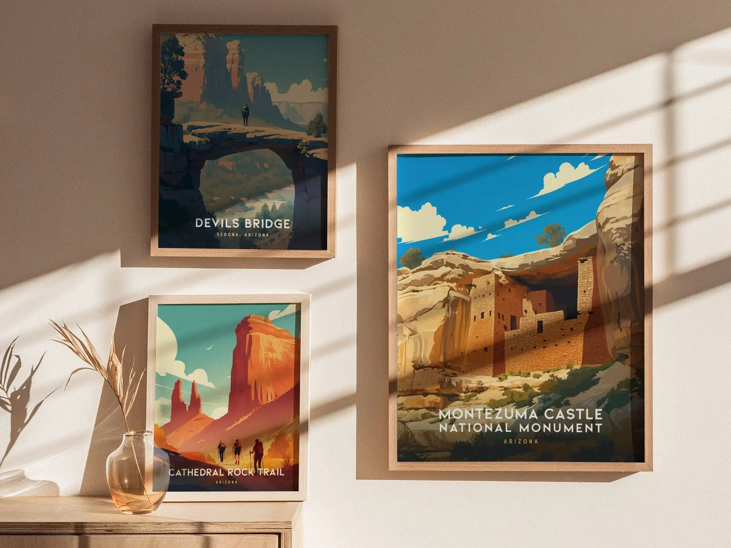 Montezuma Castle National Monument Poster - Arizona Ancient Cliff Dwelling Art, Perfect for History Buffs, Available Framed or Unframed Art