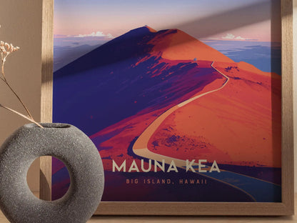 Mauna Kea Summit Poster, Big Island Hawaii, Star Gazing Print, Framed/Unframed Nature Art, Hawaiian Landscape Gift, Hawaii Airbnb Decor