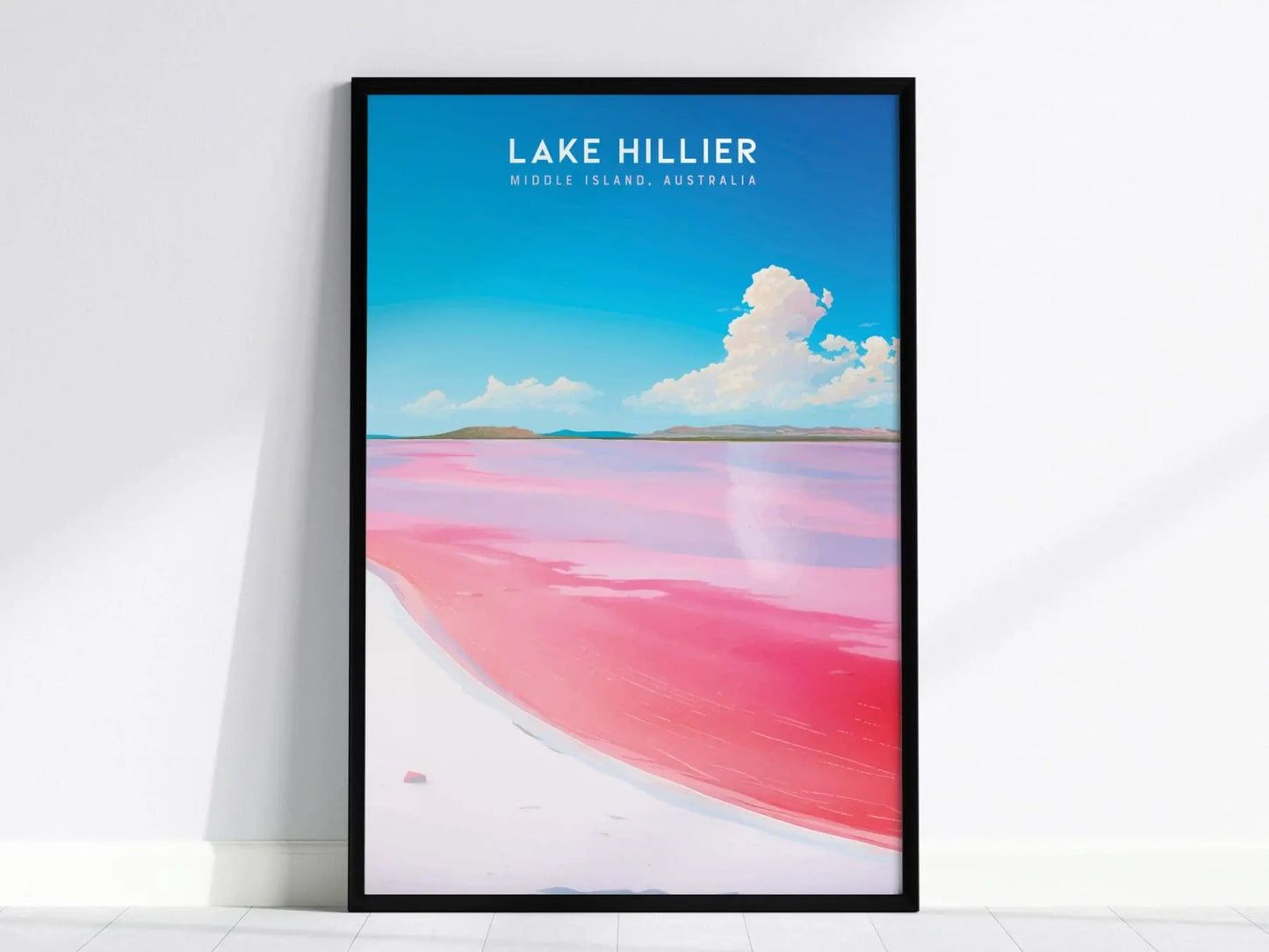 Lake Hillier, Australia Poster - Stunning Pink Lake, Natural Wonder, Available Framed/Unframed, Perfect Gift for Nature Lovers, Airbnb Decor