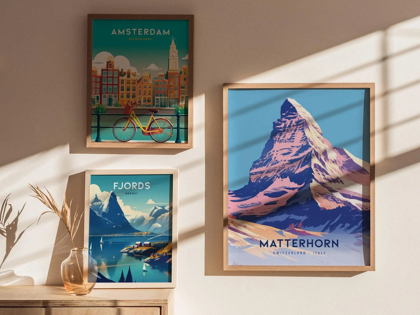 Matterhorn Mountain Poster - Iconic Alpine Peak, Available Framed/Unframed, Perfect for Climbers and Nature Enthusiasts, Home Wall Art Decor