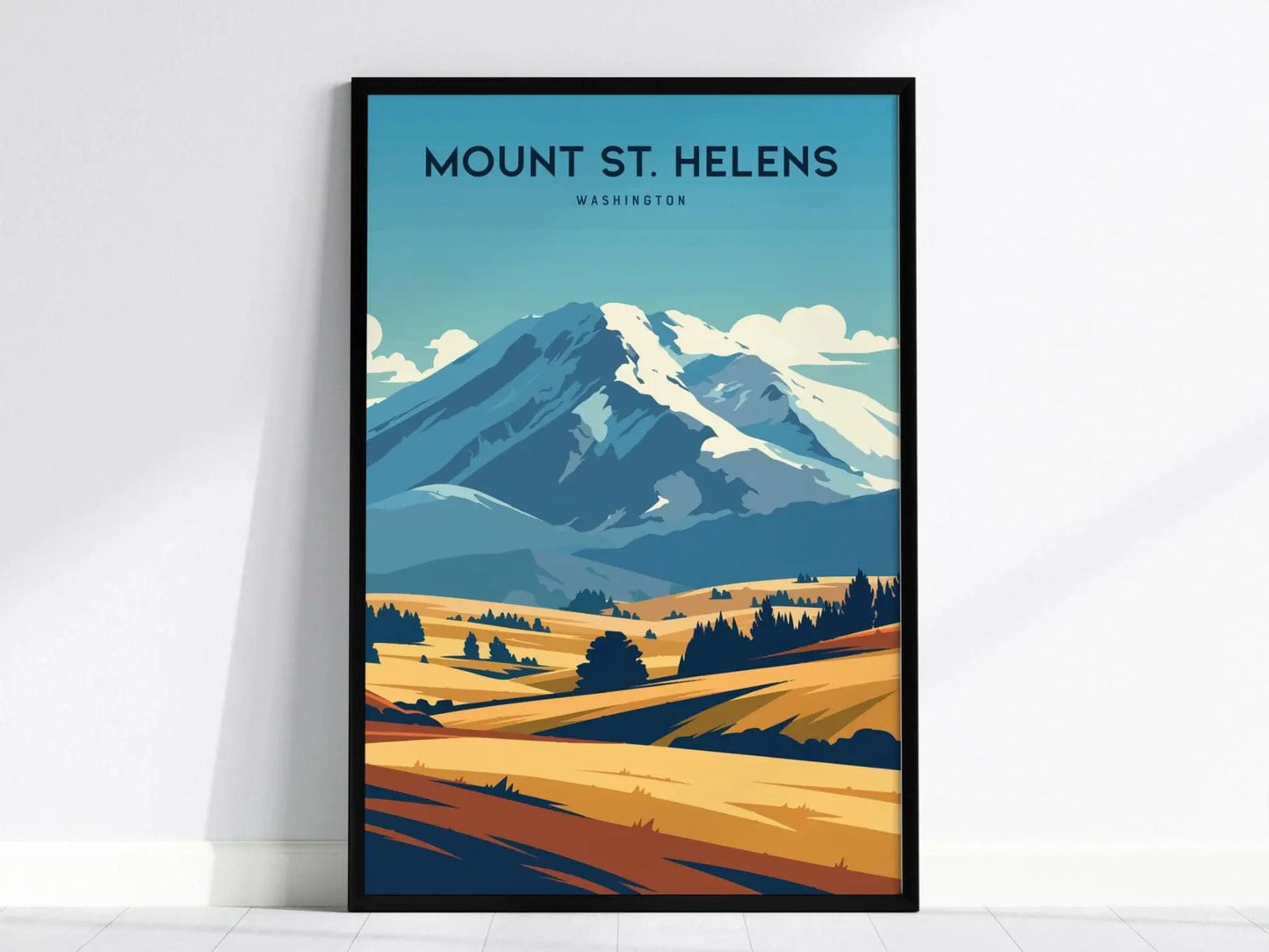 Mount St. Helens, Washington Poster - Dramatic Volcanic Landscape, Available Framed/Unframed, Ideal for Nature Lovers, Home Wall Art Decor