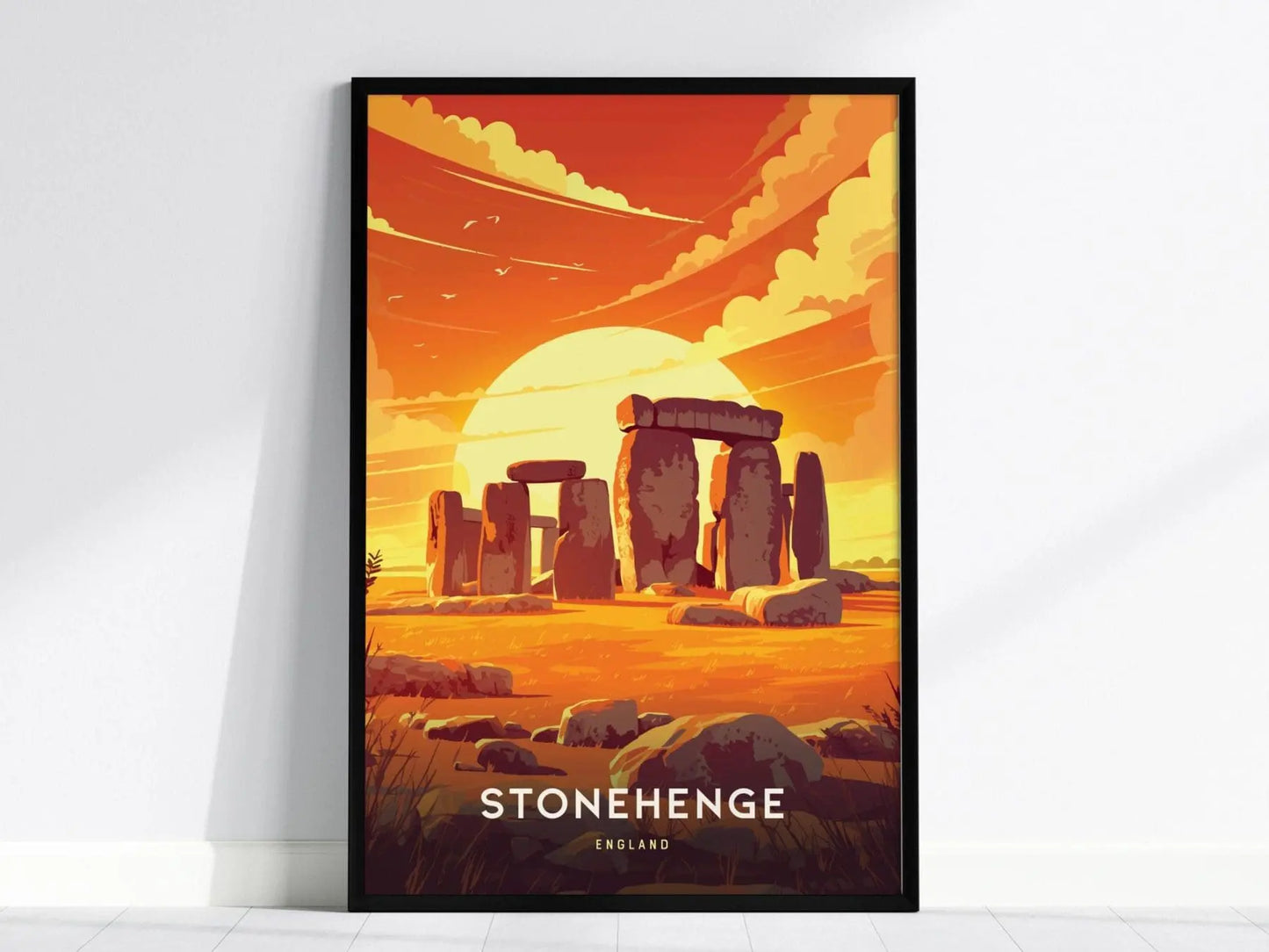 Stonehenge, England Poster - Mystical Monoliths Framed or Unframed Art, Perfect for History Buffs and Travel Enthusiasts, Home Wall Decor