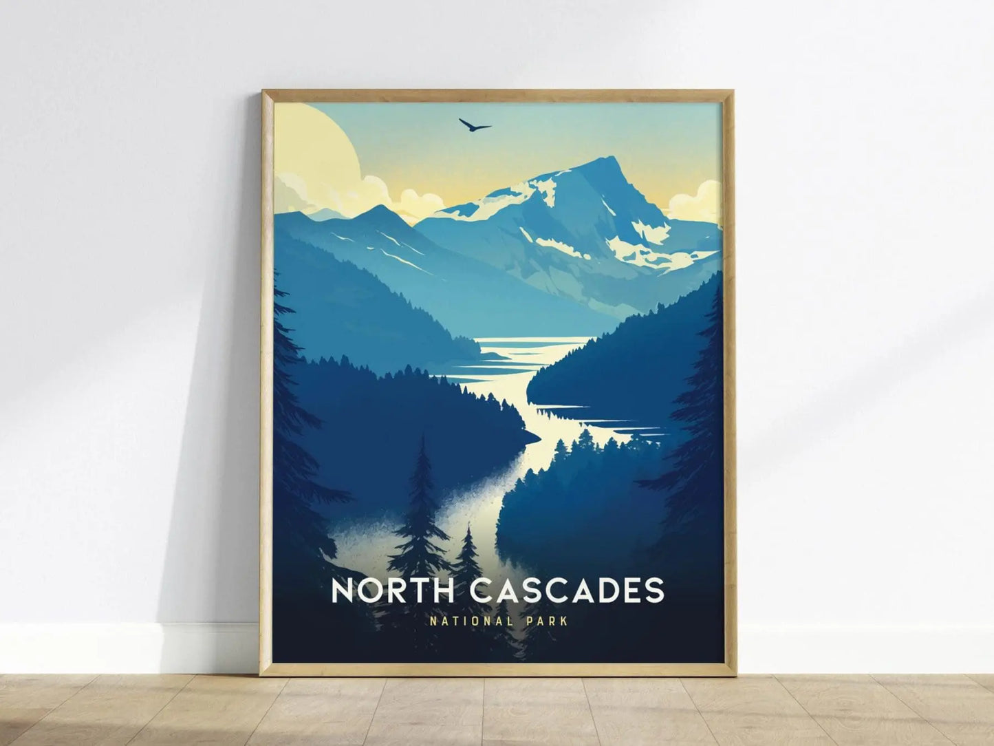 North Cascades National Park, Washington Poster - Diablo Overlook Scenic View, Available Framed/Unframed, Ideal for Nature Enthusiasts