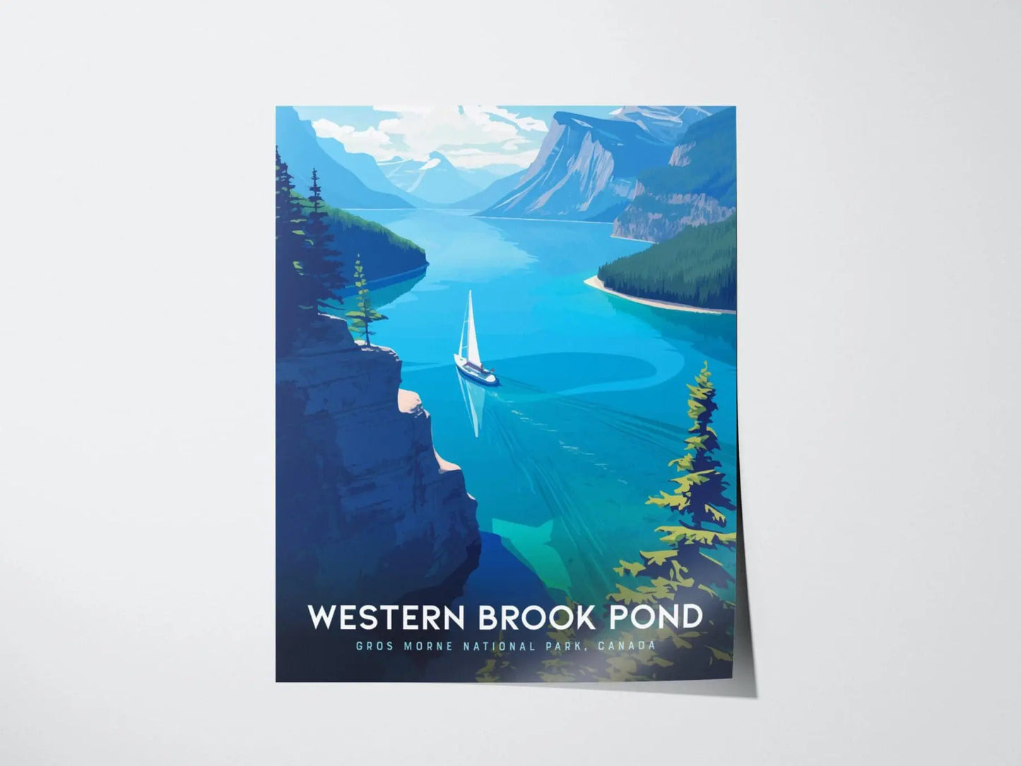 Western Brook Pond, Gros Morne National Park, Canada Poster - Majestic Landscape Print, Available Framed/Unframed, Perfect for Nature Lovers