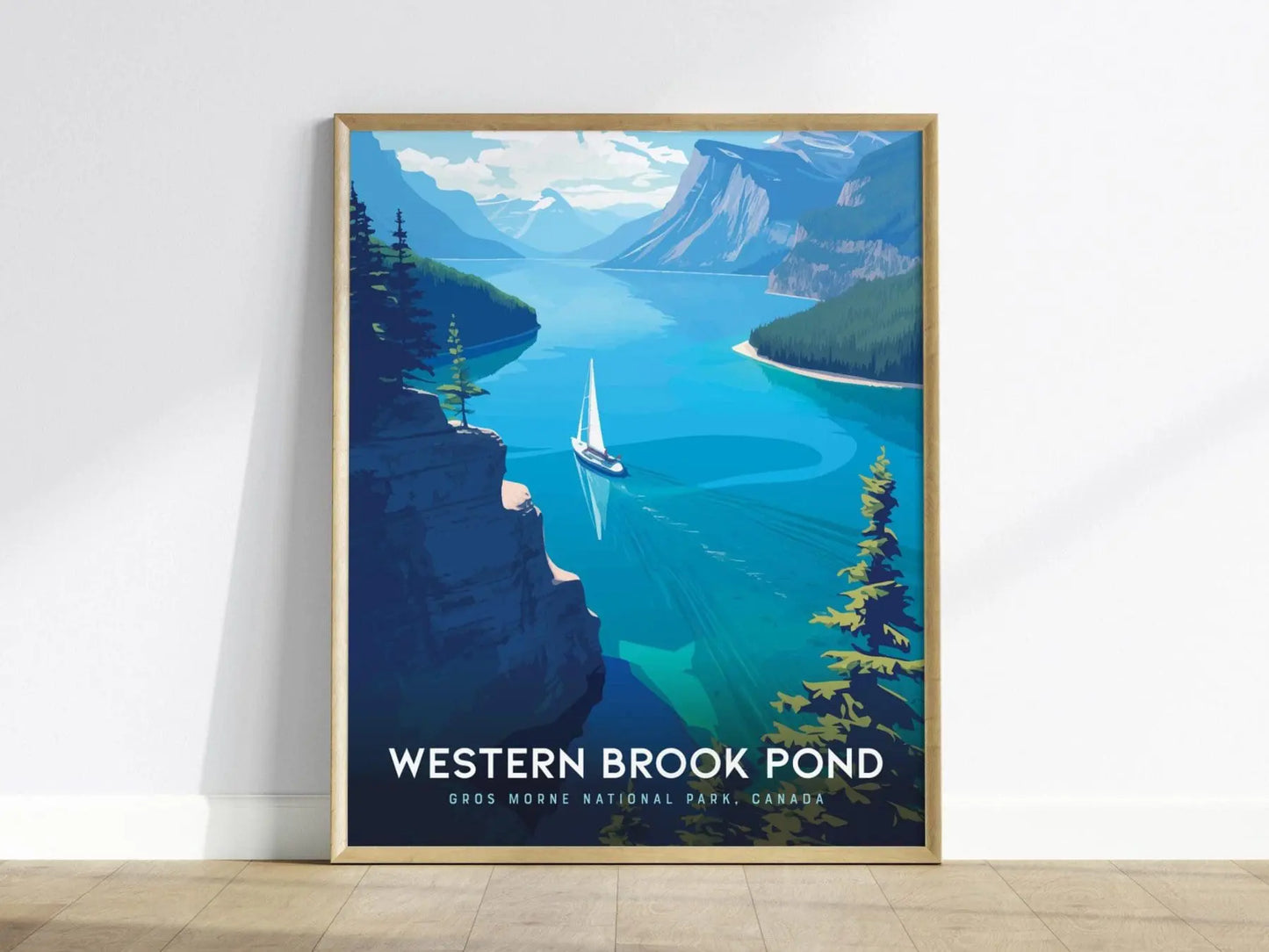 Western Brook Pond, Gros Morne National Park, Canada Poster - Majestic Landscape Print, Available Framed/Unframed, Perfect for Nature Lovers