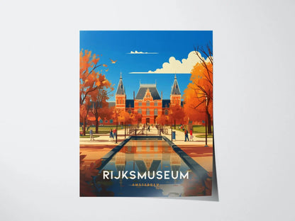 Rijksmuseum, Netherlands Poster - Celebrate Dutch Art and History, Available Framed/Unframed, Perfect for Art Lovers, Home Office Decor