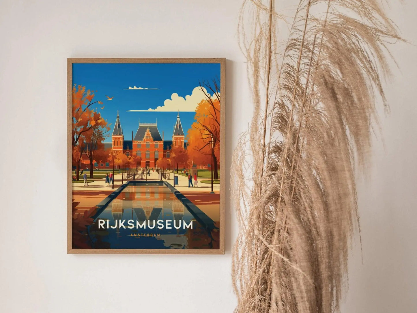 Rijksmuseum, Netherlands Poster - Celebrate Dutch Art and History, Available Framed/Unframed, Perfect for Art Lovers, Home Office Decor