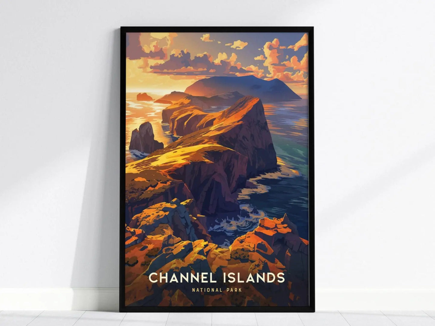 Channel Islands National Park, California Poster - Stunning Coastal Views, Available Framed/Unframed, Ideal for National Park Lovers