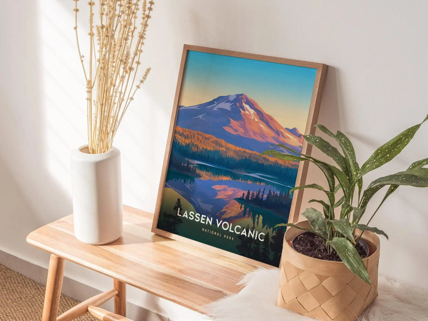 Lassen Volcanic National Park, California Poster - Majestic Volcanic Scenery, Available Framed/Unframed, Perfect National Park Gift Souvenir