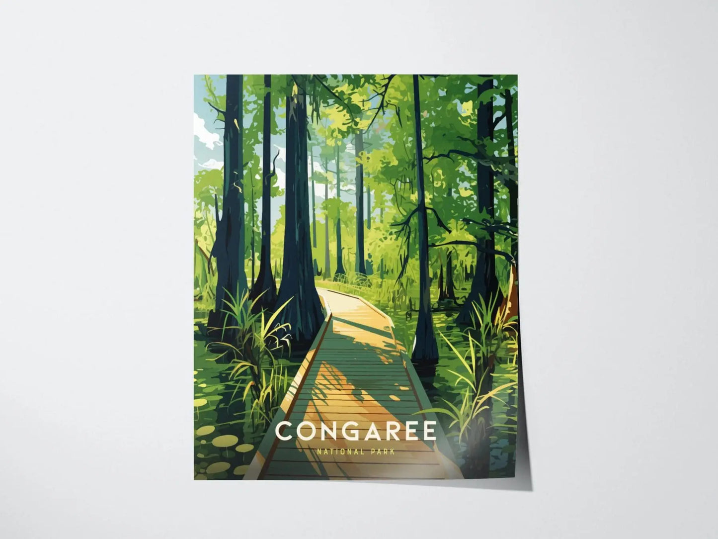 Congaree National Park, South Carolina - Explore the Ancient Floodplain Forest, Available Framed or Unframed, National Park Gift Souvenir