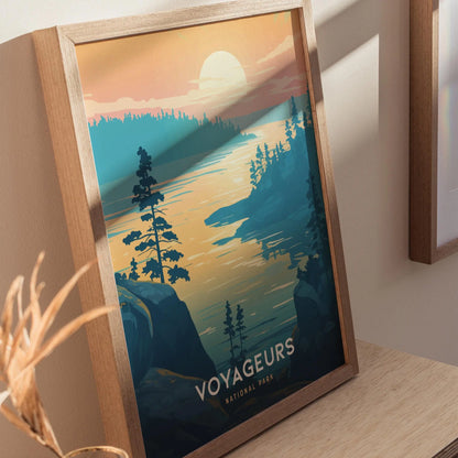 Voyageurs National Park, Minnesota Poster - Majestic Northern Wilderness Scene, Available Framed/Unframed, Ideal National Park Gift