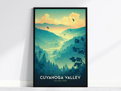 Cuyahoga Valley National Park, Ohio Poster - Scenic Hiking Trails and River, Available Framed/Unframed, Perfect National Park Souvenir