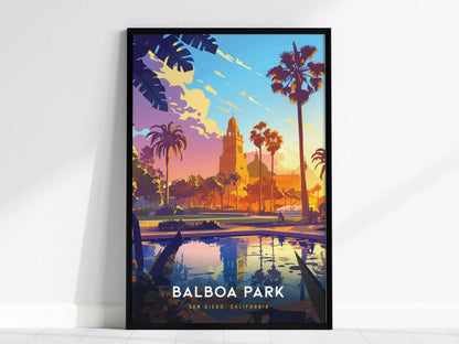 Balboa Park, San Diego California Poster - Iconic Park Scenery, Available Framed/Unframed, Perfect Gift for San Diego Visitors, Balboa Gift