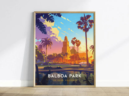 Balboa Park, San Diego California Poster - Iconic Park Scenery, Available Framed/Unframed, Perfect Gift for San Diego Visitors, Balboa Gift