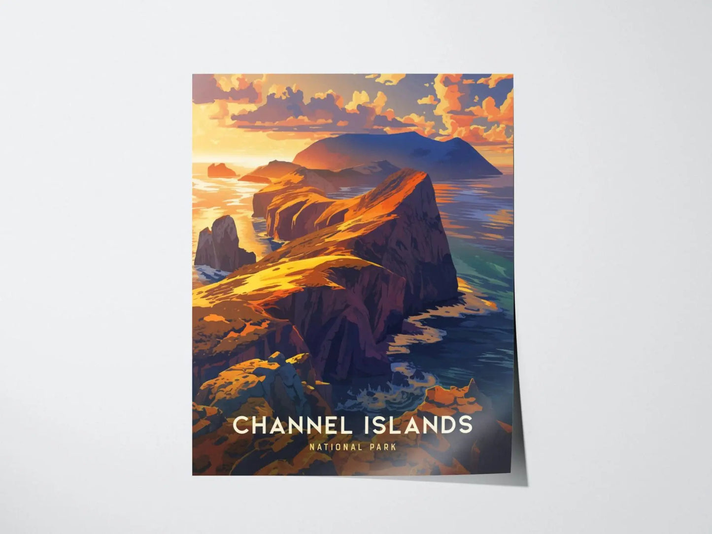 Channel Islands National Park, California Poster - Stunning Coastal Views, Available Framed/Unframed, Ideal for National Park Lovers