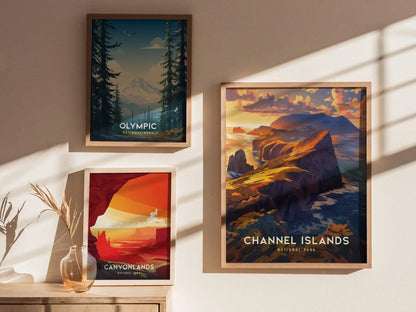 Channel Islands National Park, California Poster - Stunning Coastal Views, Available Framed/Unframed, Ideal for National Park Lovers