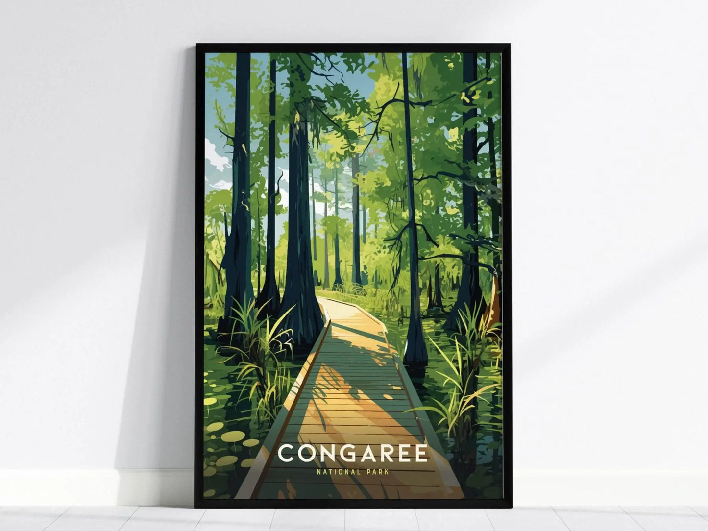 Congaree National Park, South Carolina - Explore the Ancient Floodplain Forest, Available Framed or Unframed, National Park Gift Souvenir