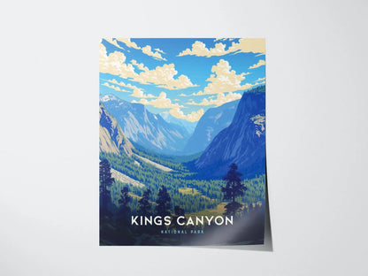 Kings Canyon National Park, California - Stunning Scenery Poster, Available Framed/Unframed, Perfect for Hiking Enthusiasts, Great Souvenir