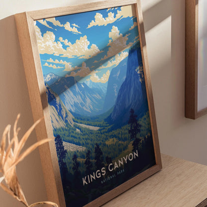 Kings Canyon National Park, California - Stunning Scenery Poster, Available Framed/Unframed, Perfect for Hiking Enthusiasts, Great Souvenir