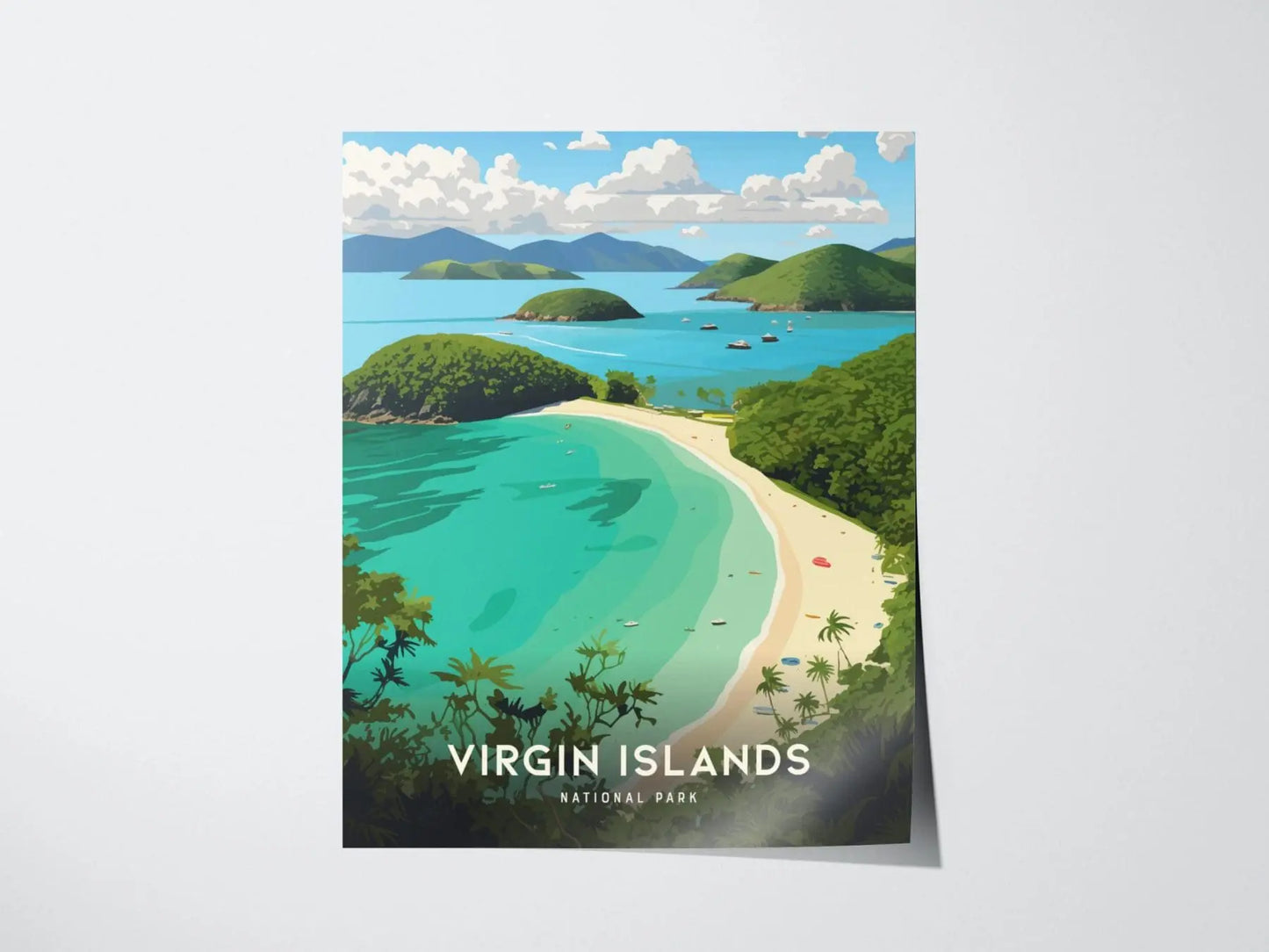 Virgin Islands National Park, St. Thomas Poster - Trunk Bay Poster, Available Framed/Unframed, Caribbean Decor, National Park Gift