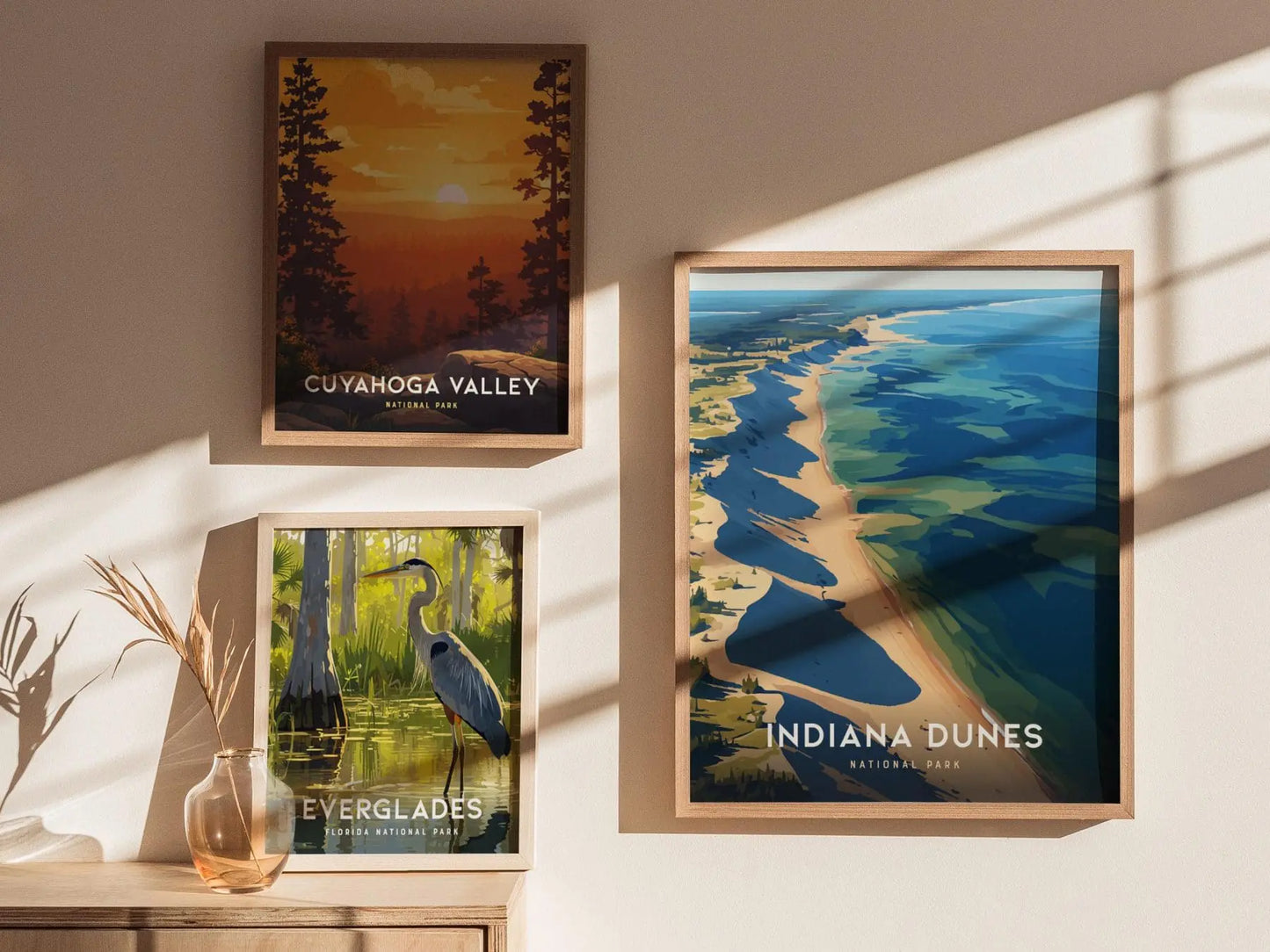 Indiana Dunes National Park, Indiana Poster – Scenic Dune Landscape, Available Framed/Unframed, Gift for Home Decor, National Park Gift