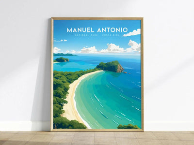 Manuel Antonio National Park Poster | Costa Rica Beach Jungle Wall Art
