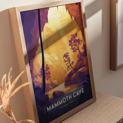 Mammoth Cave National Park, Kentucky Poster - Explore the Depths, Available Framed or Unframed, Perfect for Cave Explorers and Hikers, Decor