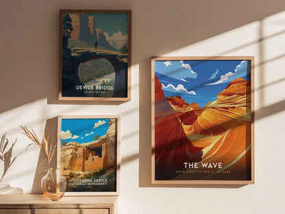 The Wave, Coyote Buttes North, Arizona Poster – Stunning Desert Artwork, Available Framed/Unframed, Perfect Souvenir for The Wave, Wall Art