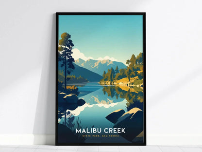 Malibu Creek State Park, California Poster - Scenic Hiking Trails Art, Available Framed/Unframed, Ideal for Hikers and MASH TV Show Fans