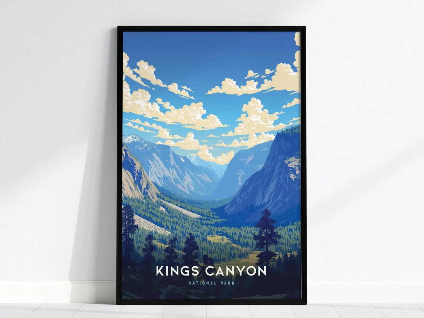 Kings Canyon National Park, California - Stunning Scenery Poster, Available Framed/Unframed, Perfect for Hiking Enthusiasts, Great Souvenir