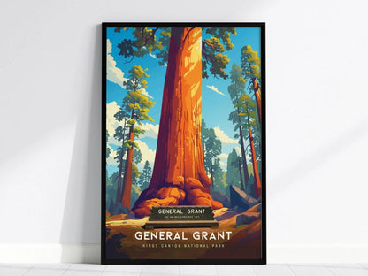 General Grant Tree, Kings Canyon National Park Poster - Majestic Sequoia, Available Framed/Unframed, Perfect Gift for National Park Visitors