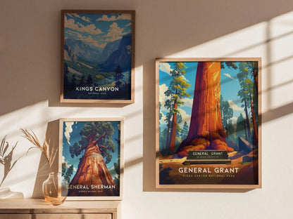 General Grant Tree, Kings Canyon National Park Poster - Majestic Sequoia, Available Framed/Unframed, Perfect Gift for National Park Visitors